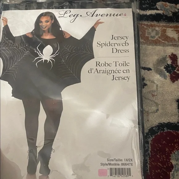 Leg Avenue Jersey Spiderweb Dress – Size 1X/2X – New in Package - Picture 2 of 3